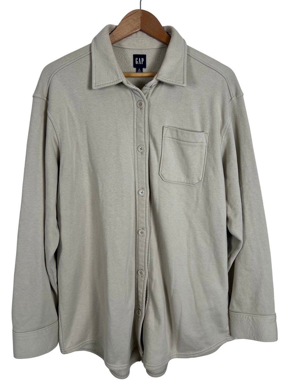 Gap Shirt Jacket Womens Medium Tall Vintage Soft Oversized Cotton Blend